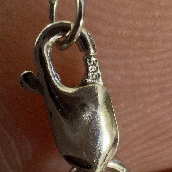 14k Solid White Gold Mirror Valentino 1.8mm 16in Necklace~NEW - Picture 9 of 9